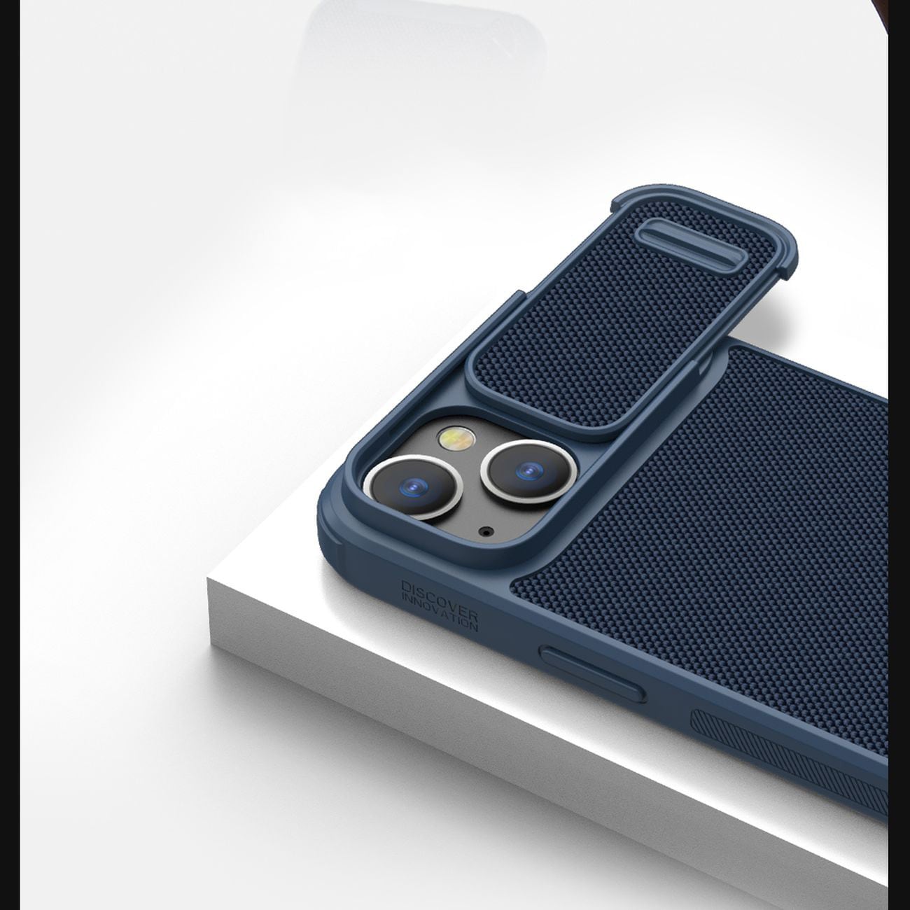 Nillkin Textured S Case iPhone 14 Plus panssaroitu suojus, jossa on kameran suojus vihreä