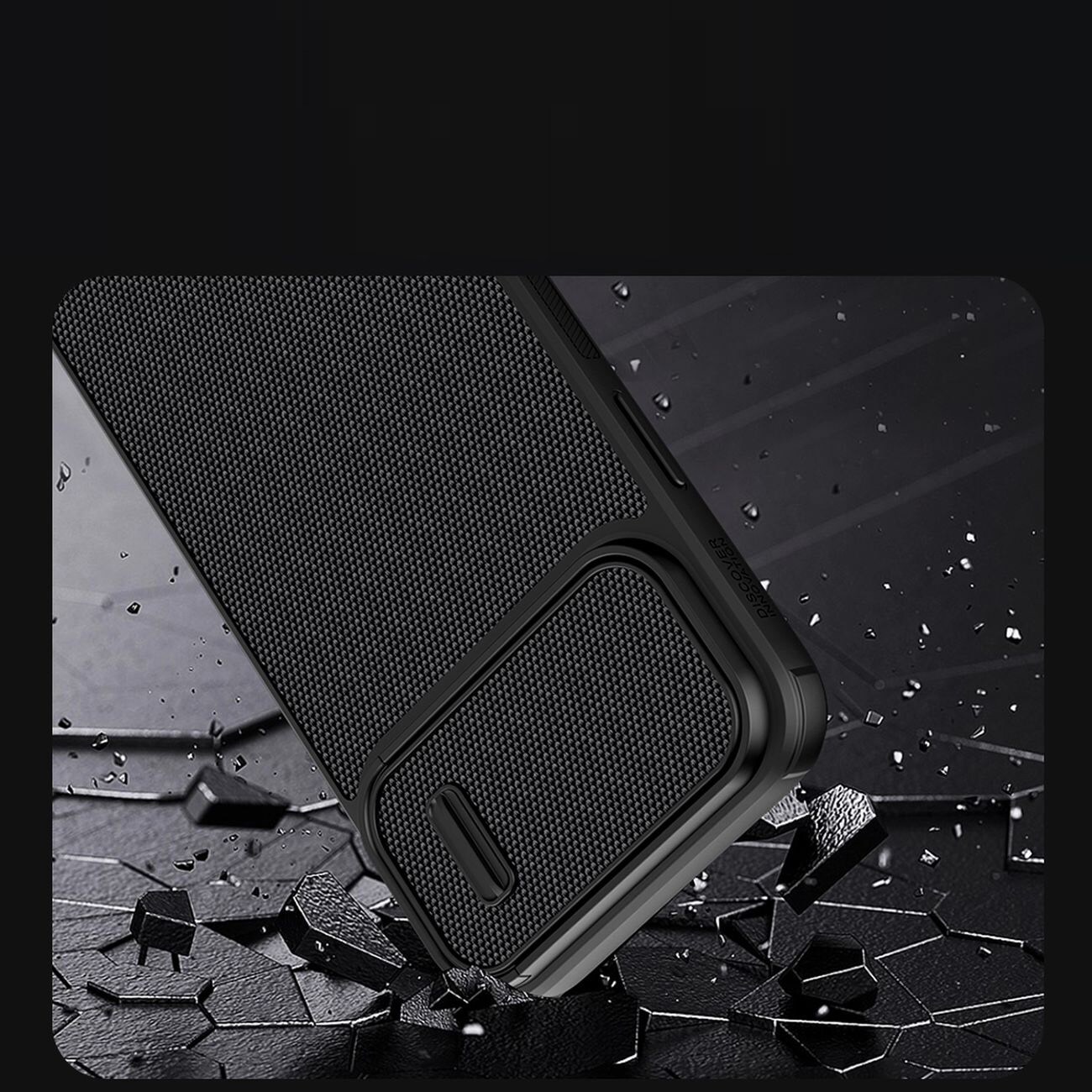 Nillkin Textured S Case iPhone 14 Plus panssaroitu suojus, jossa on kameran suojus vihreä