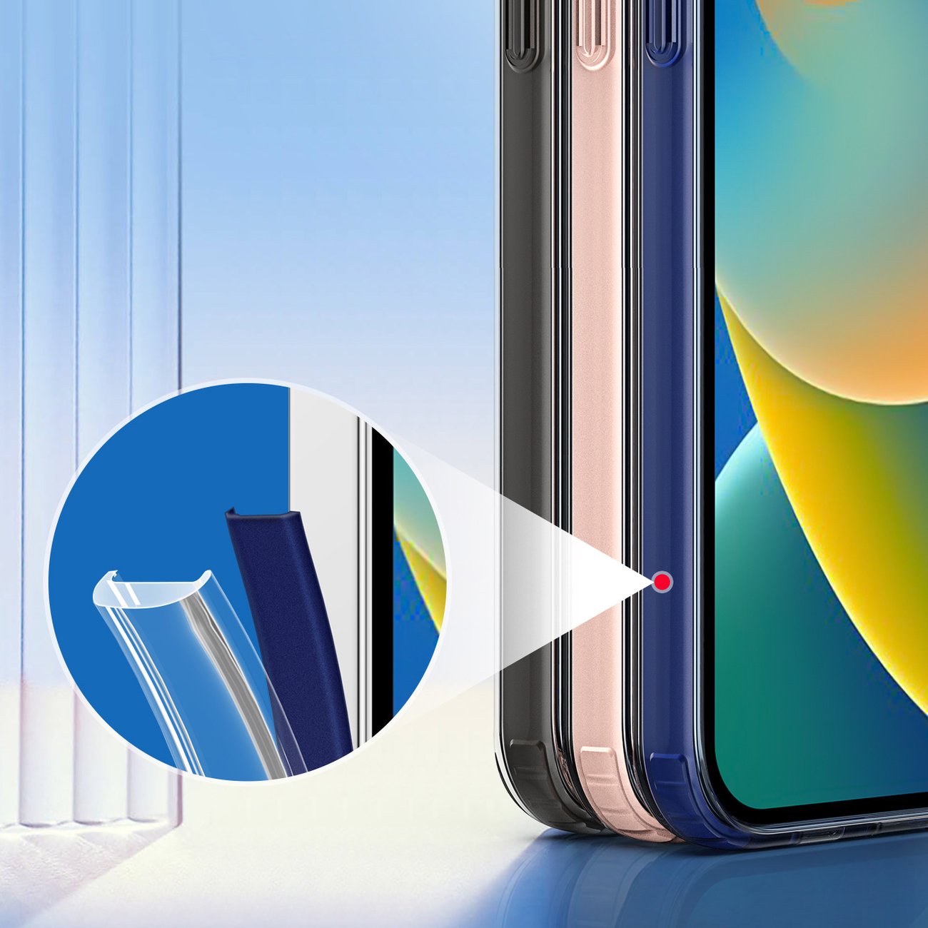 Dux Ducis Clin2 tapauksessa iPhone 14 Plus magneettinen MagSafe kansi sininen
