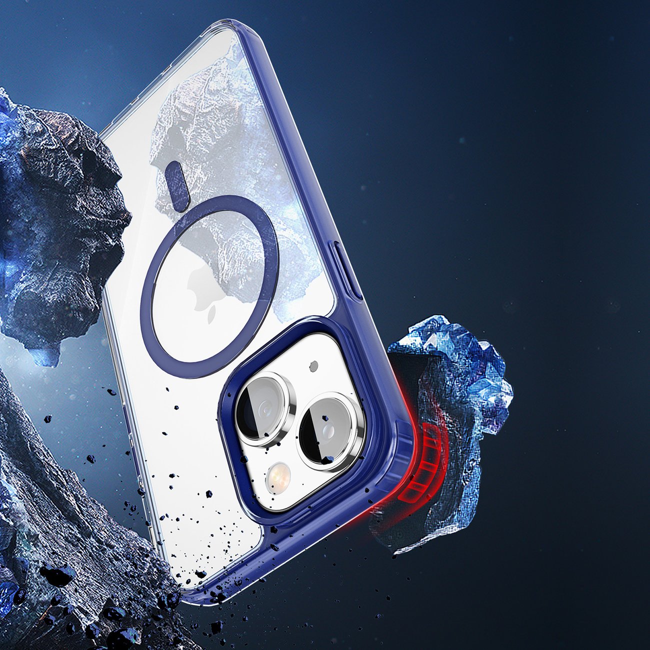 Dux Ducis Clin2 tapauksessa iPhone 14 Plus magneettinen MagSafe kansi sininen