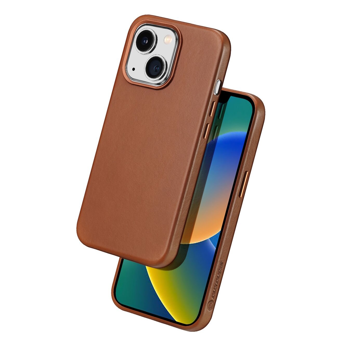 Dux Ducis Napoli iPhone 14 Plus magneettinen nahkakotelo MagSafe ruskea