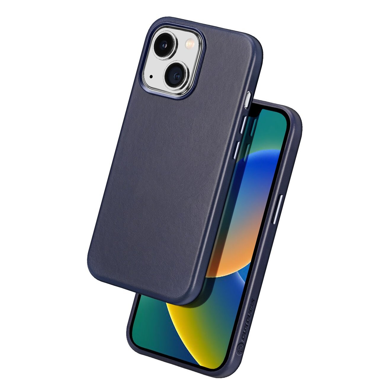 Dux Ducis Napoli tapauksessa iPhone 14 Plus magneettinen nahka tapauksessa MagSafe sininen