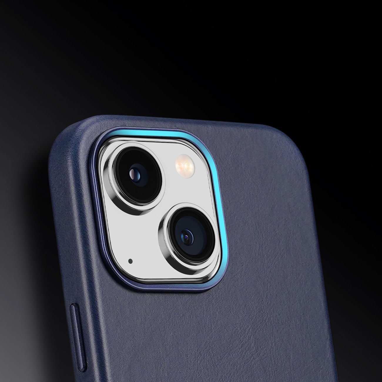 Dux Ducis Napoli tapauksessa iPhone 14 Plus magneettinen nahka tapauksessa MagSafe sininen