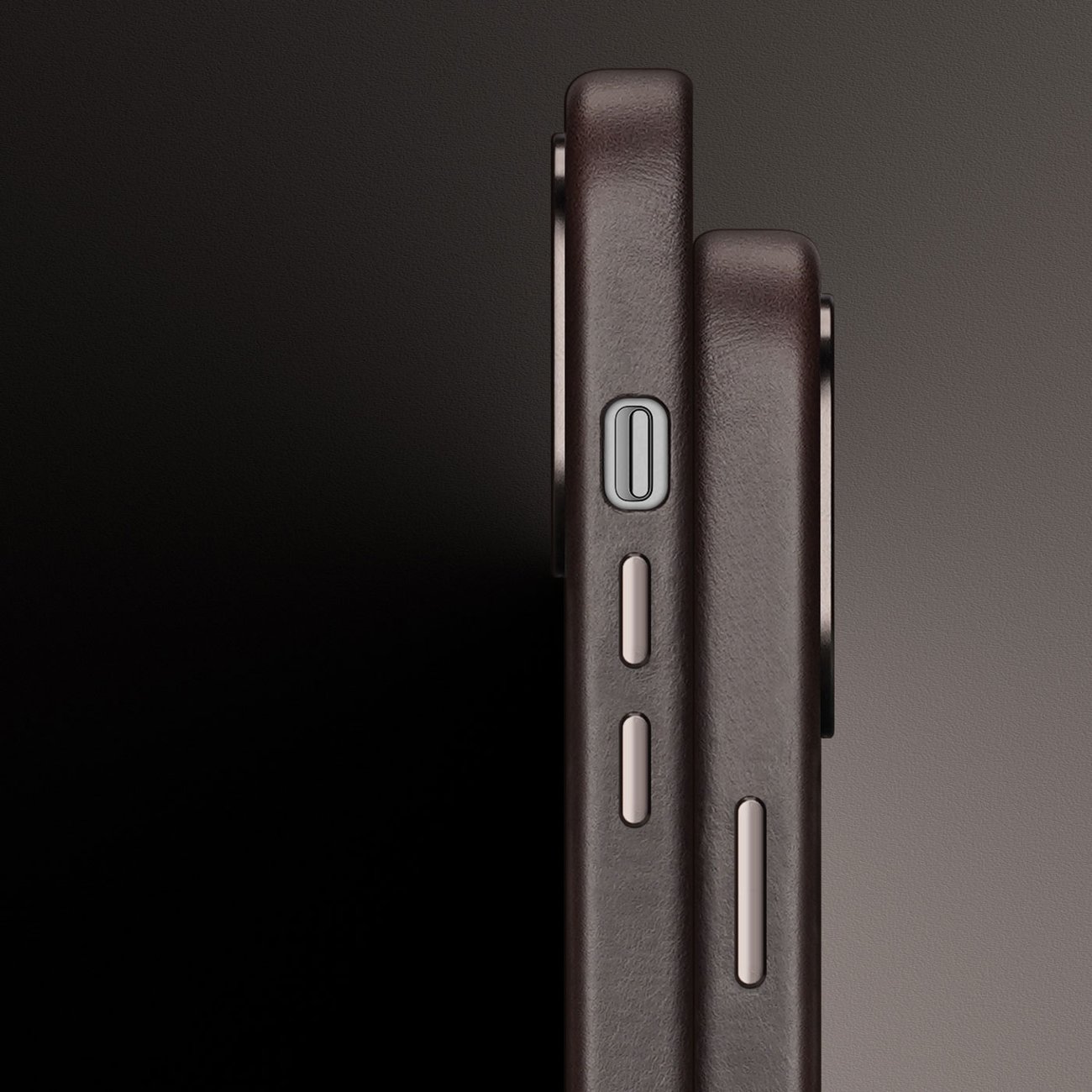 Dux Ducis Napoli Kotelo iPhone 14 Plus Nahkaverhoilu (MagSafe yhteensopiva) Tummanruskea