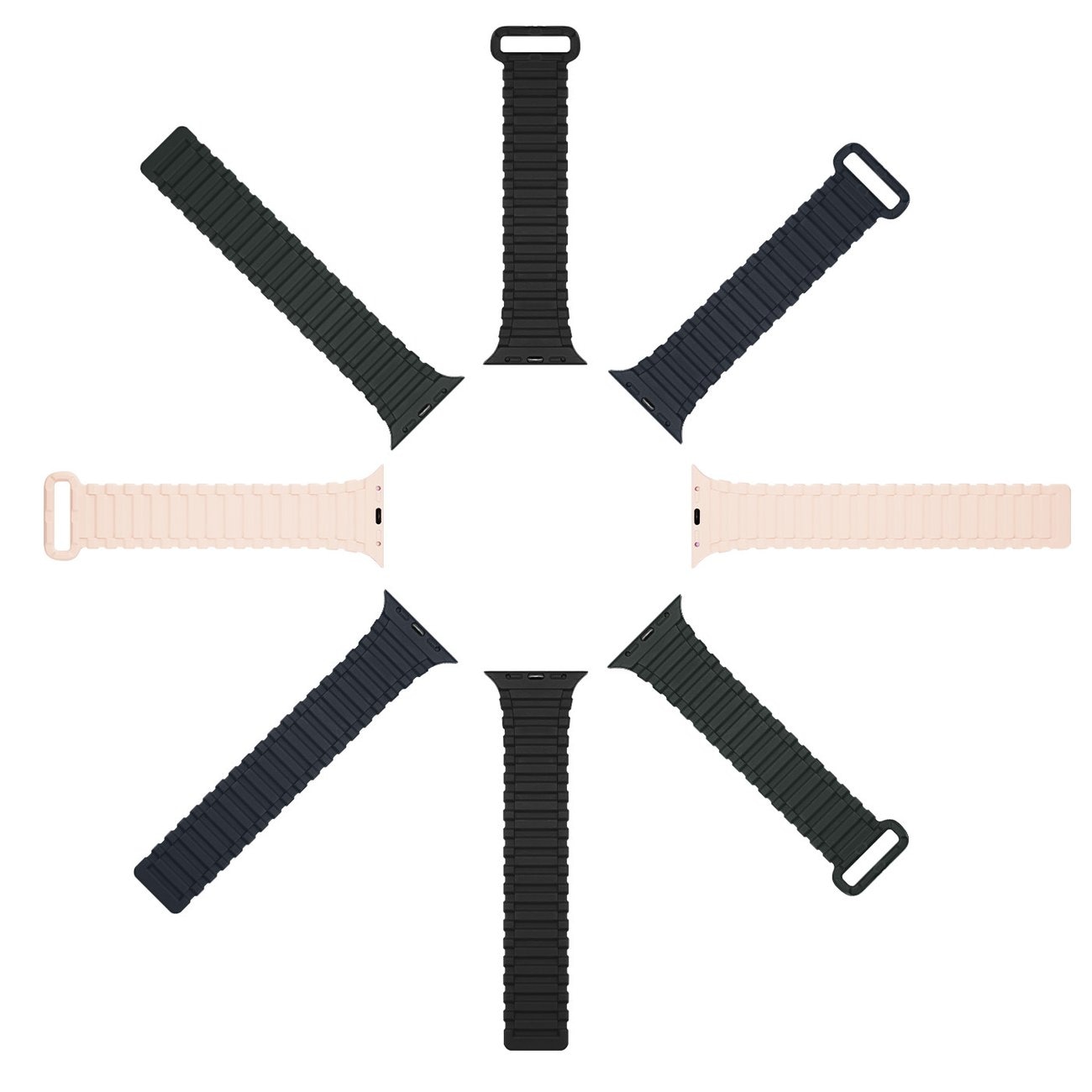 Dux Ducis Apple Watch SE hihna (panssariversio) 41/40/38 mm silikoni magneettiranneke musta/oranssi