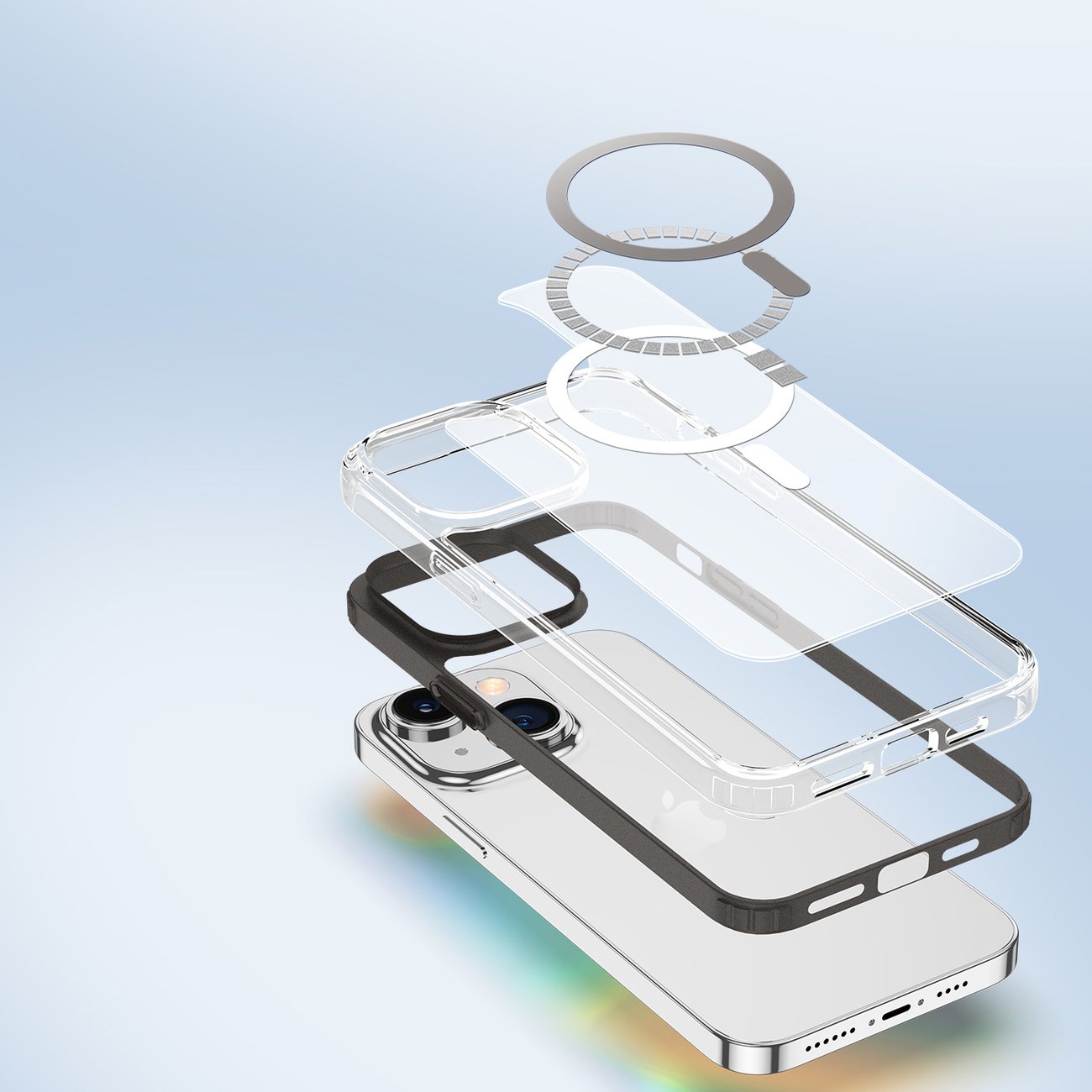 Dux Ducis Clin2 tapauksessa iPhone 14 Plus magneettinen kansi MagSafe harmaa