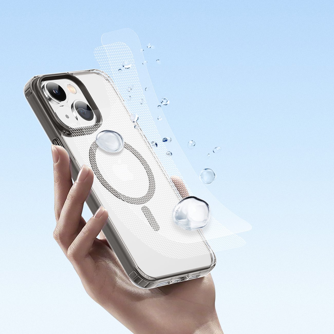 Dux Ducis Clin2 tapauksessa iPhone 14 Plus magneettinen kansi MagSafe harmaa