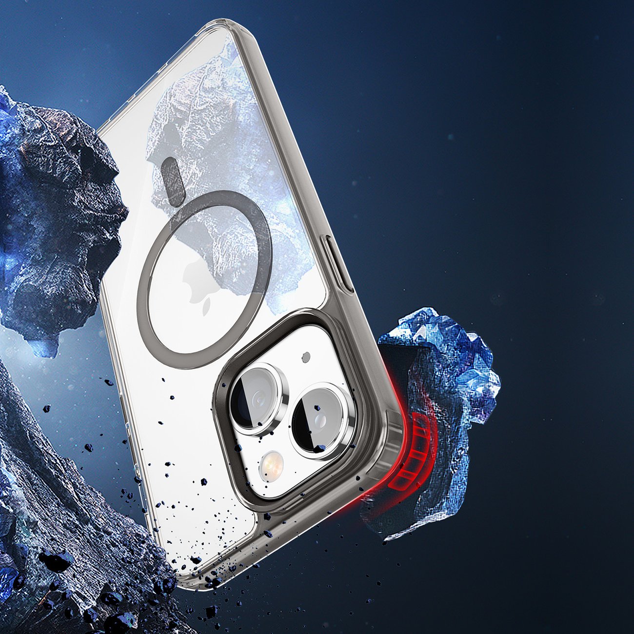 Dux Ducis Clin2 tapauksessa iPhone 14 Plus magneettinen kansi MagSafe harmaa