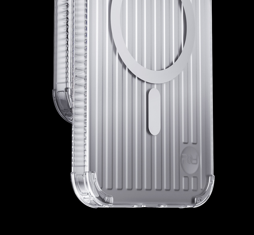 Kingxbar PQY Go Out -sarjan magneettinen kotelo iPhone 14 Plus MagSafe hopealle