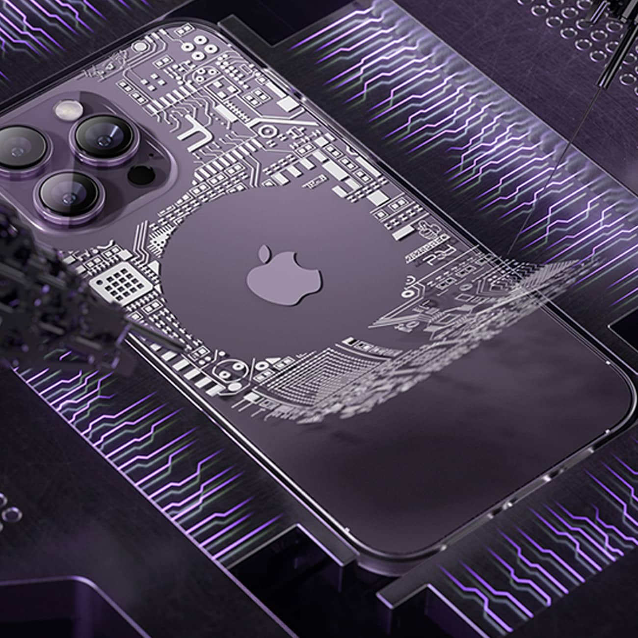 Kingxbar PQY Geek-sarjan magneettinen kotelo iPhone 14 Plus MagSafe kultaa varten
