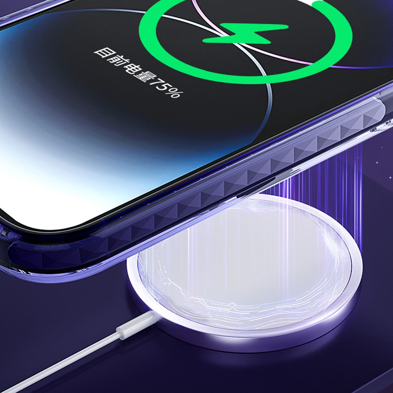 Kingxbar PQY Ice Crystal -sarjan magneettinen kotelo iPhone 14 Plus MagSafe hopealle