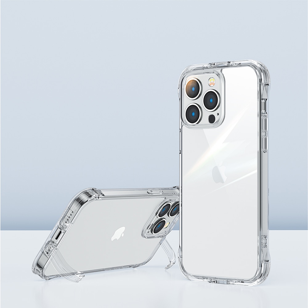 Joyroom Defender Sarja Kotelo Suojus iPhone 14 Pro panssaroitu koukku jalusta kirkas (JR-14H2)