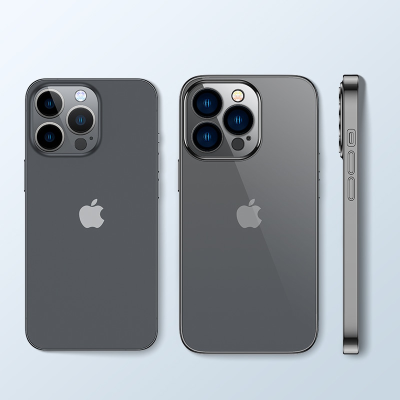 Joyroom 14Q Case kotelo iPhone 14 Plus kotelon suojus metallisella kehyksellä musta (JR-14Q3-musta)