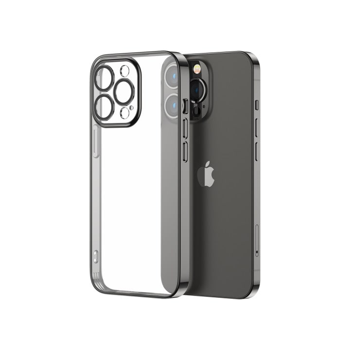 Joyroom 14Q Case kotelo iPhone 14 Plus kotelon suojus metallisella kehyksellä musta (JR-14Q3-musta)