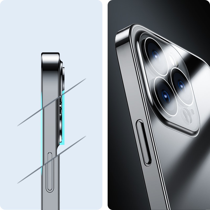 Joyroom 14Q Case kotelo iPhone 14 Plus kotelon suojus metallisella kehyksellä musta (JR-14Q3-musta)