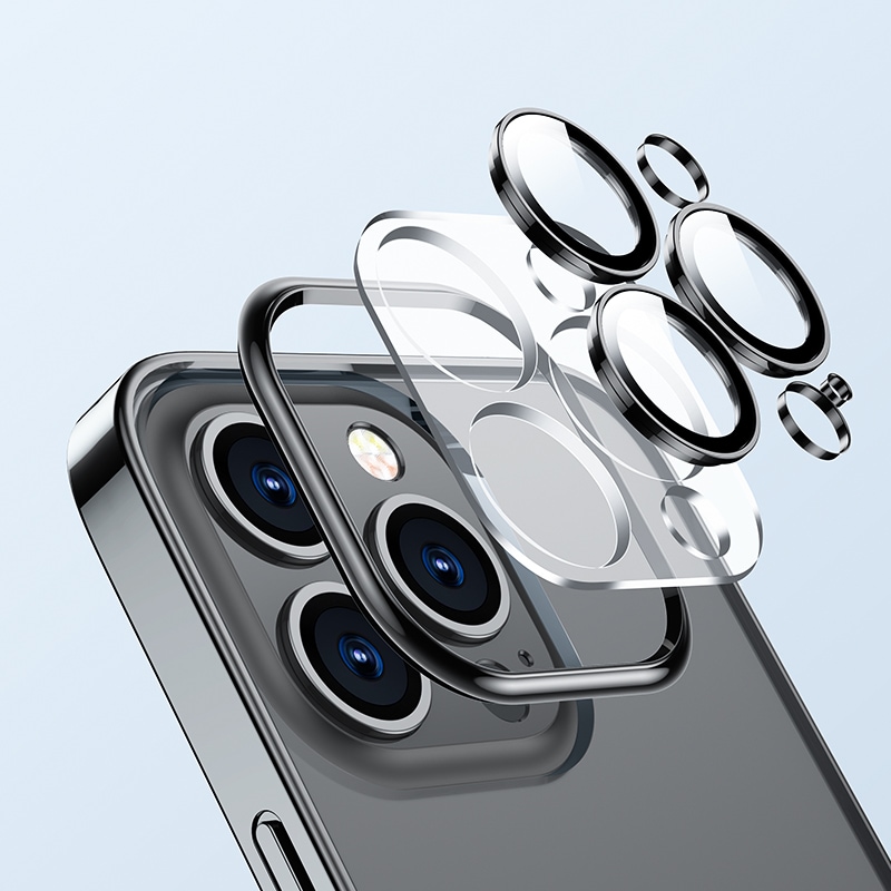 Joyroom 14Q Case kotelo iPhone 14 Plus kotelon suojus metallisella kehyksellä musta (JR-14Q3-musta)