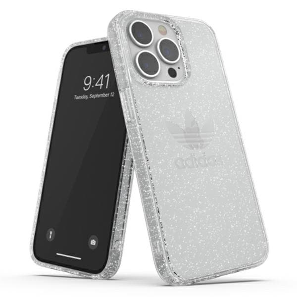 Adidas TAI suojaava kirkas tapaus Glitter iPhone 13 Pro / iPhone 13 - läpinäkyvä hopea
