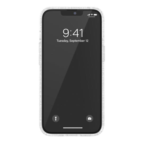 Adidas TAI suojaava kirkas tapaus Glitter iPhone 13 Pro / iPhone 13 - läpinäkyvä hopea