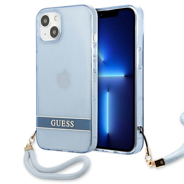Guess GUHCP13SHTSGSB iPhone 13 mini 5,4 "sininen / sininen kovakotelo Läpikuultava Stap