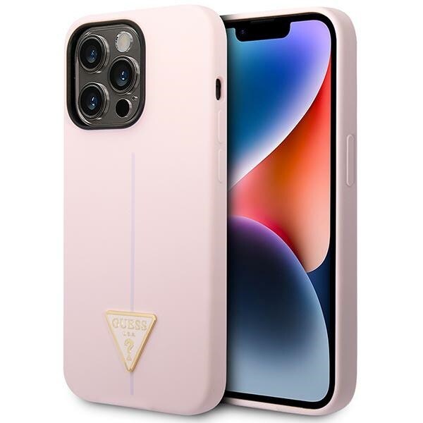 Guess Silikonikolmio iPhone 14 Pro 6.1" kotelo - violetti