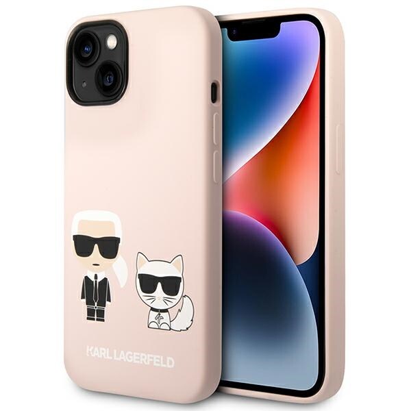 Karl Lagerfeld KLHMP14SSSKCI iPhone 14 6.1" Hardcase Pink/Silicone Karl & Choupette MagSafe