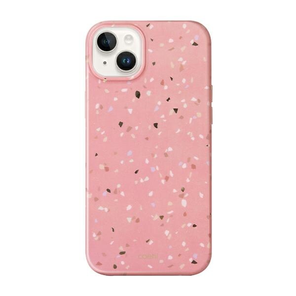 Uniq Coehl Terrazzo tapauksessa iPhone 14 - vaaleanpunainen