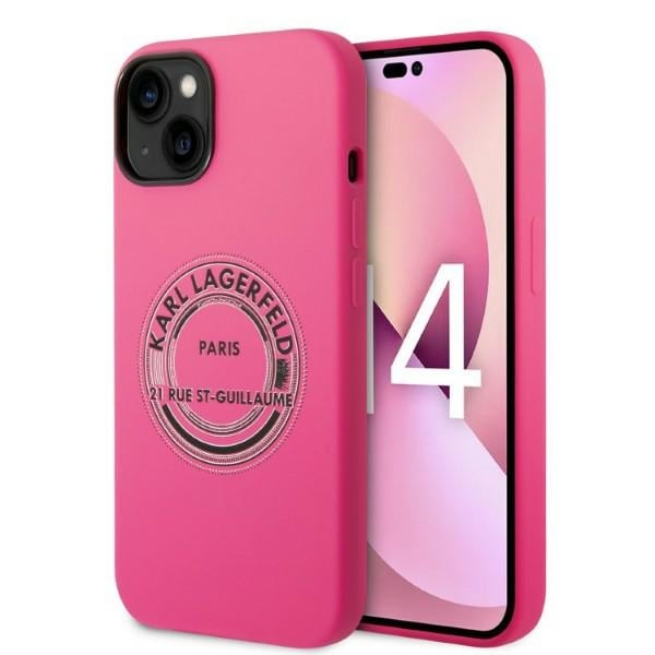 Karl Lagerfeld KLHCP14MSRSGRCF iPhone 14 Plus 6.7" hardcase pink silicone RSG