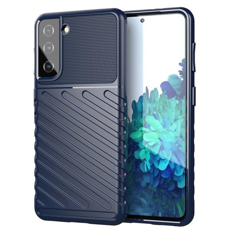 Thunder Case tapauksessa Samsung Galaxy S23+ silikoni panssari tapauksessa sininen