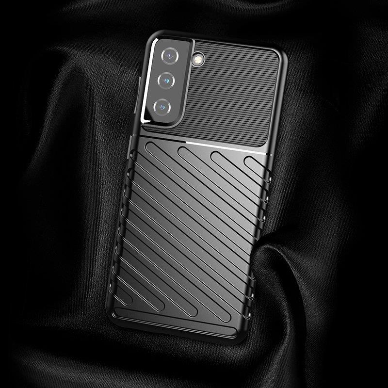 Thunder Case tapauksessa Samsung Galaxy S23+ silikoni panssari tapauksessa sininen