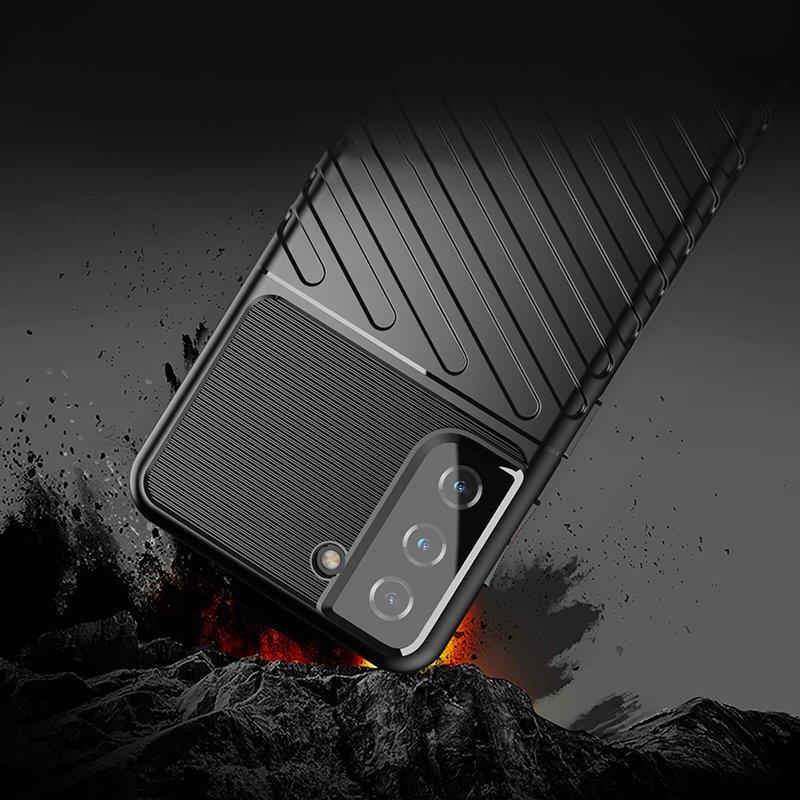 Thunder Case tapauksessa Samsung Galaxy S23+ silikoni panssari tapauksessa sininen