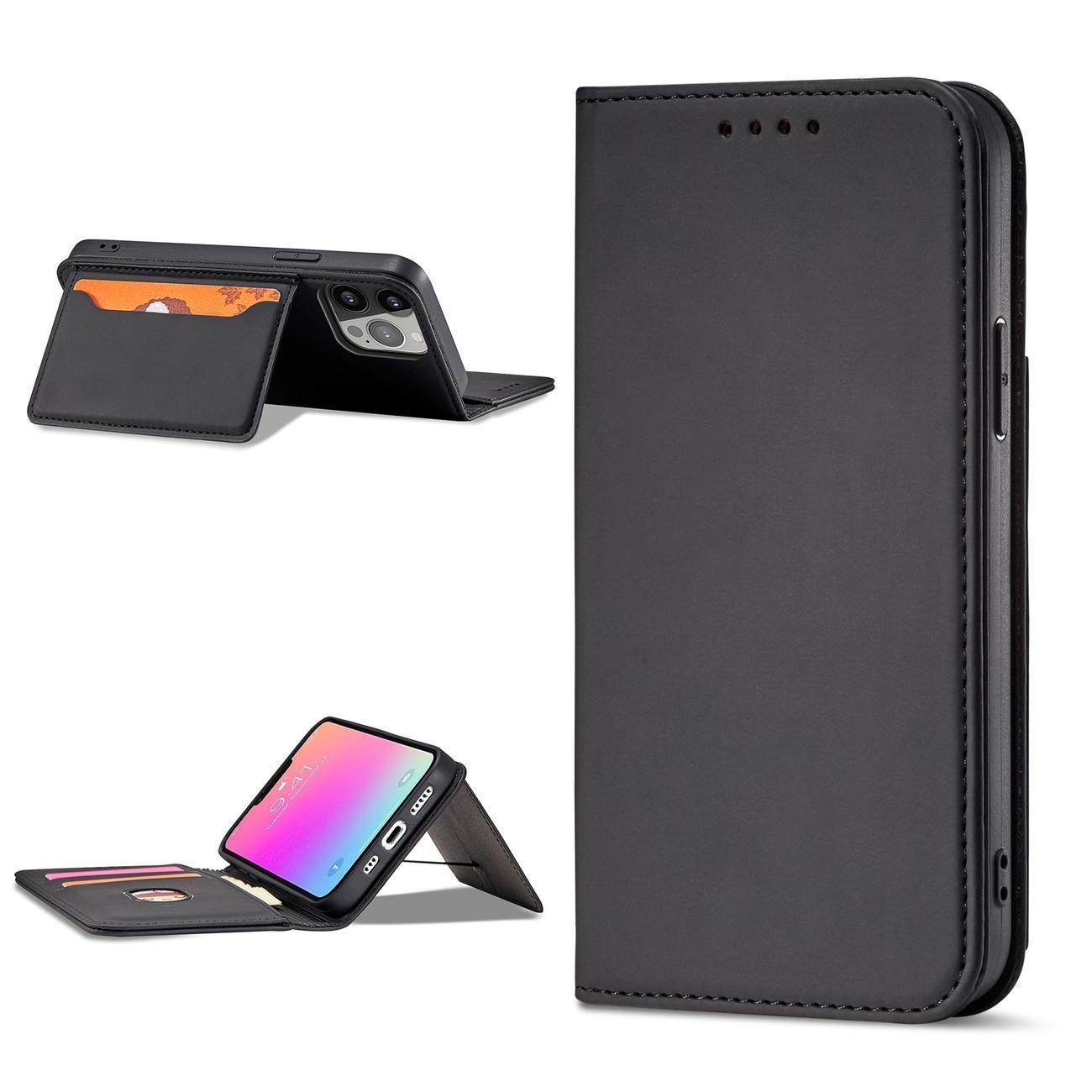 Magnet Korttikotelo Samsung Galaxy S23+ flip cover lompakko jalusta musta