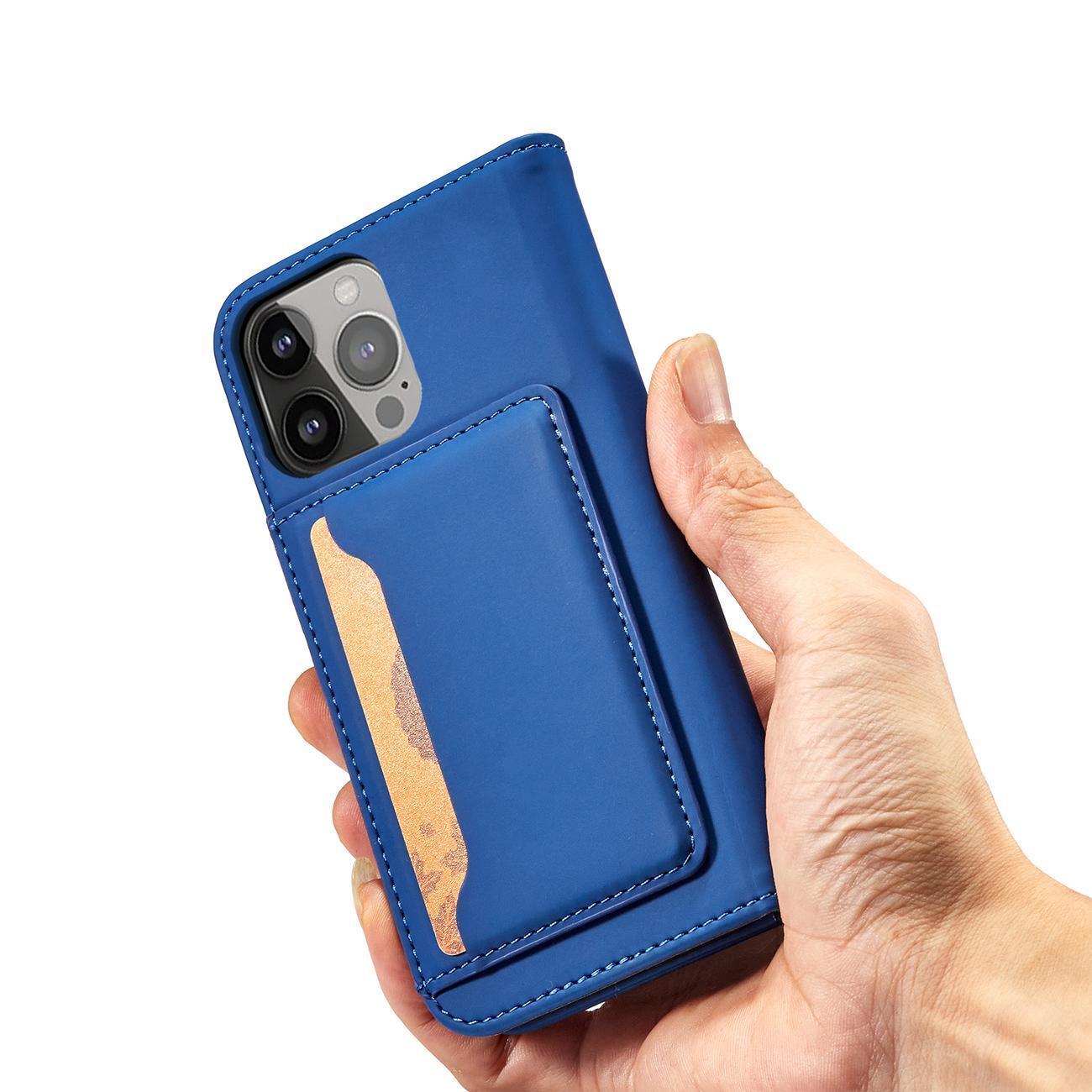 Magnet Korttikotelo Samsung Galaxy S23 Ultra flip kansi lompakko jalusta sininen