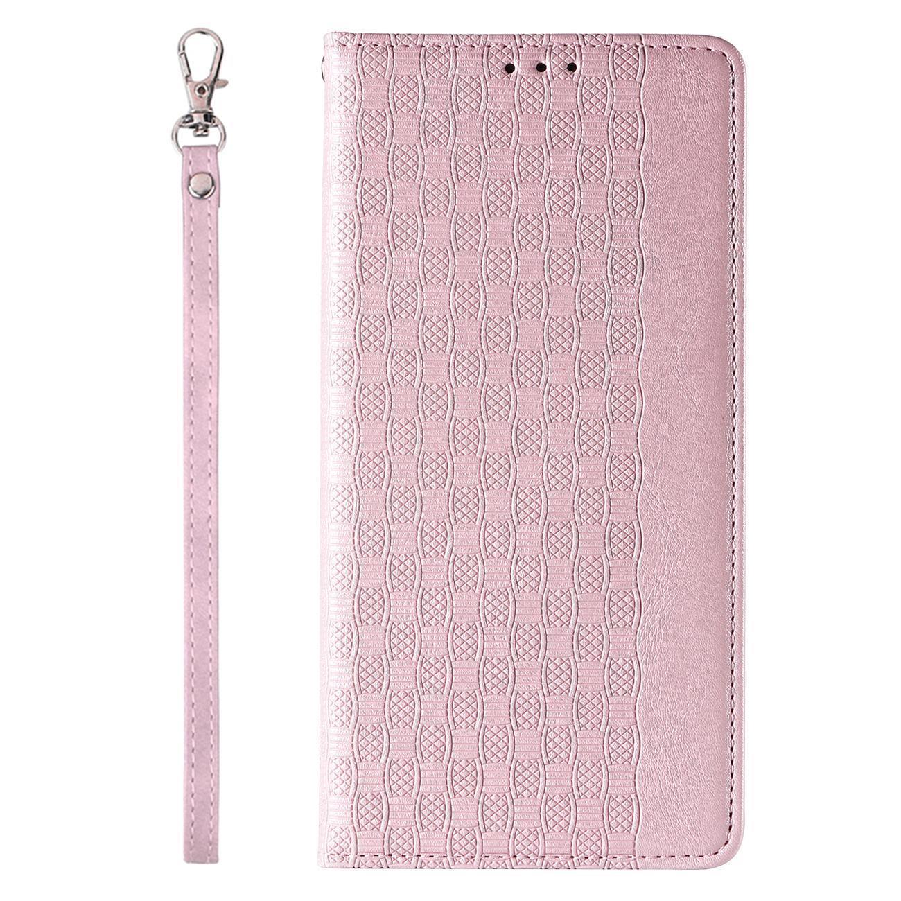 Magnet Hihna Kotelo Samsung Galaxy S23+ Flip Lompakko Mini Lanyard Stand Pinkki