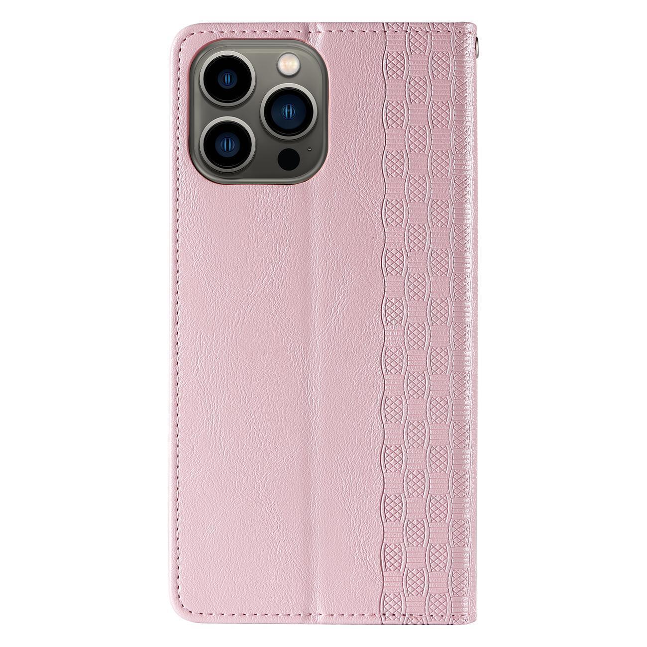 Magnet Hihna Kotelo Samsung Galaxy S23+ Flip Lompakko Mini Lanyard Stand Pinkki