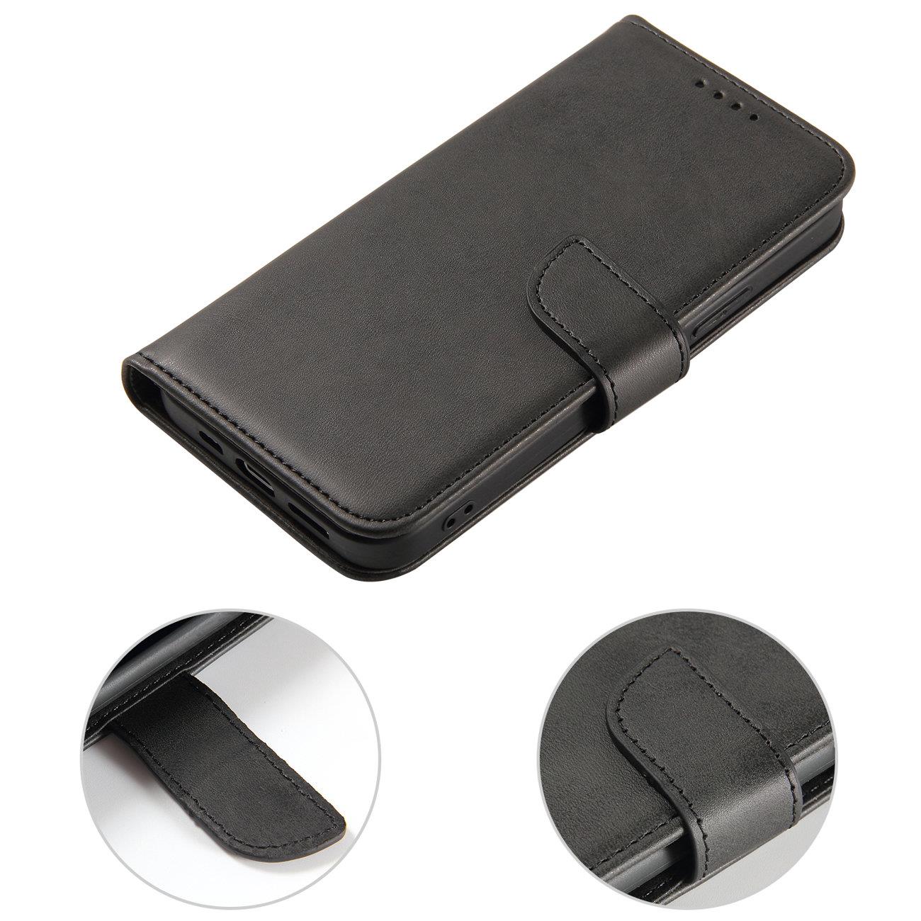 Magnet Kotelo tapauksessa Samsung Galaxy S23+ flip kansi lompakko jalusta musta