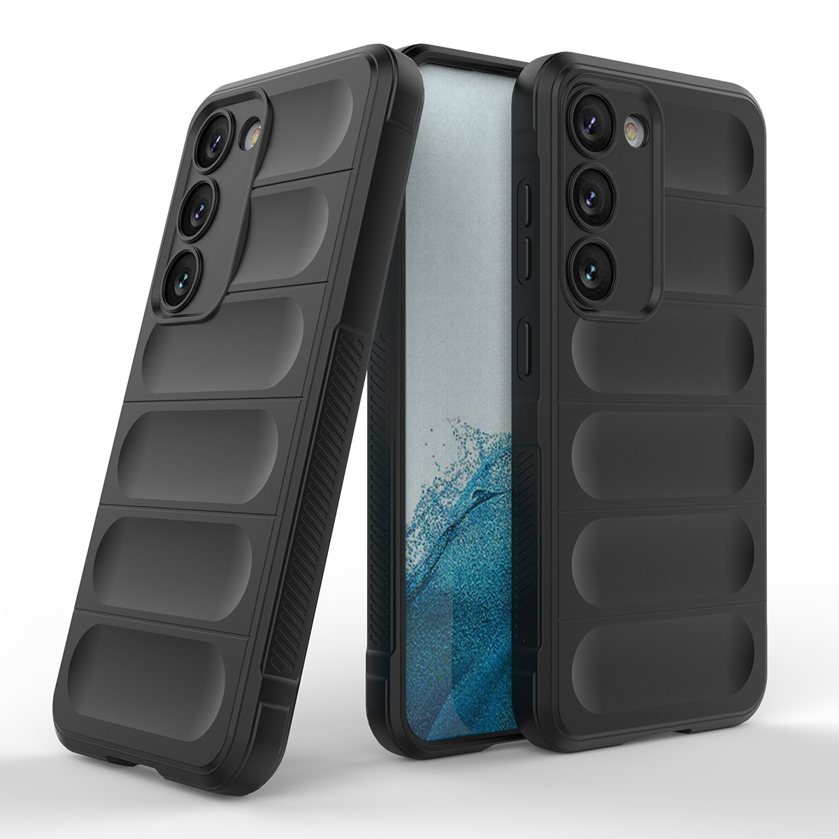 Magic Shield Kotelo Samsung Galaxy S23+ joustava panssaroitu suojus musta