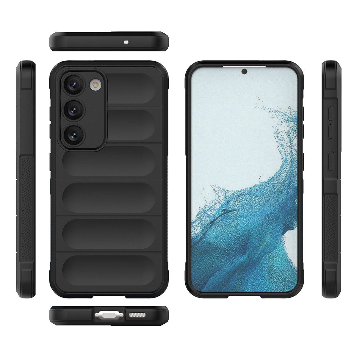Magic Shield Kotelo Samsung Galaxy S23+ joustava panssaroitu suojus musta