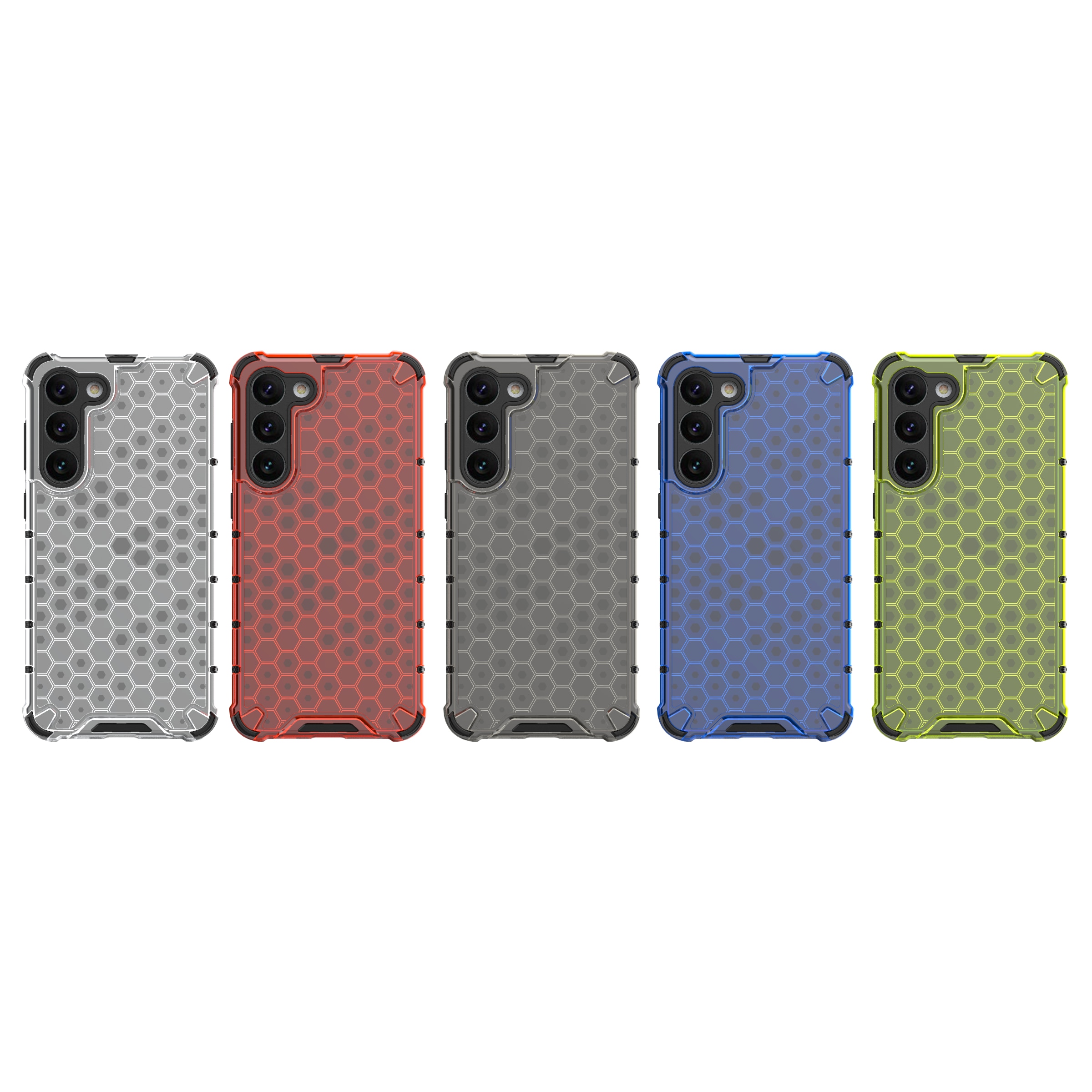 Honeycomb tapauksessa Samsung Galaxy S23+ panssaroitu hybridi kansi musta