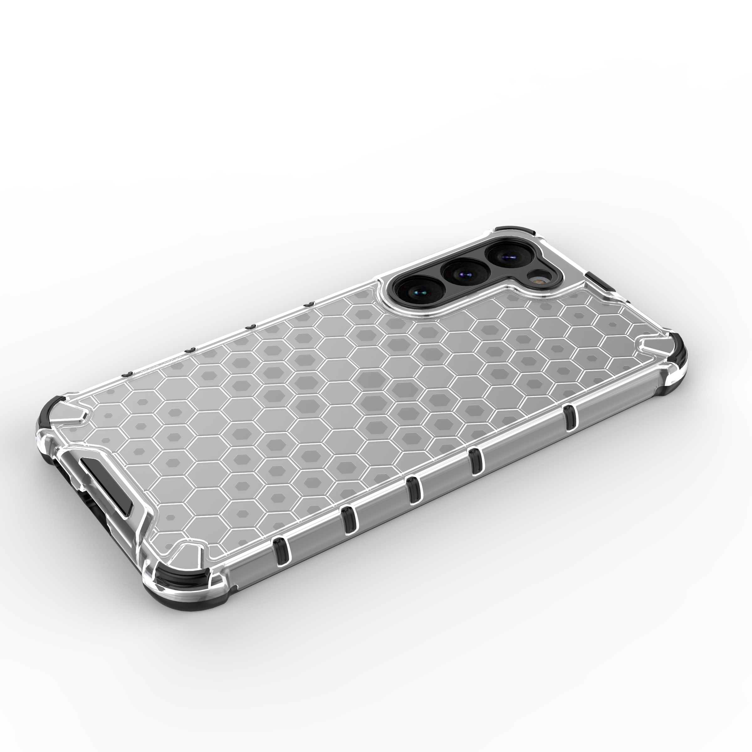 Honeycomb tapauksessa Samsung Galaxy S23+ panssaroitu hybridi kansi läpinäkyvästi