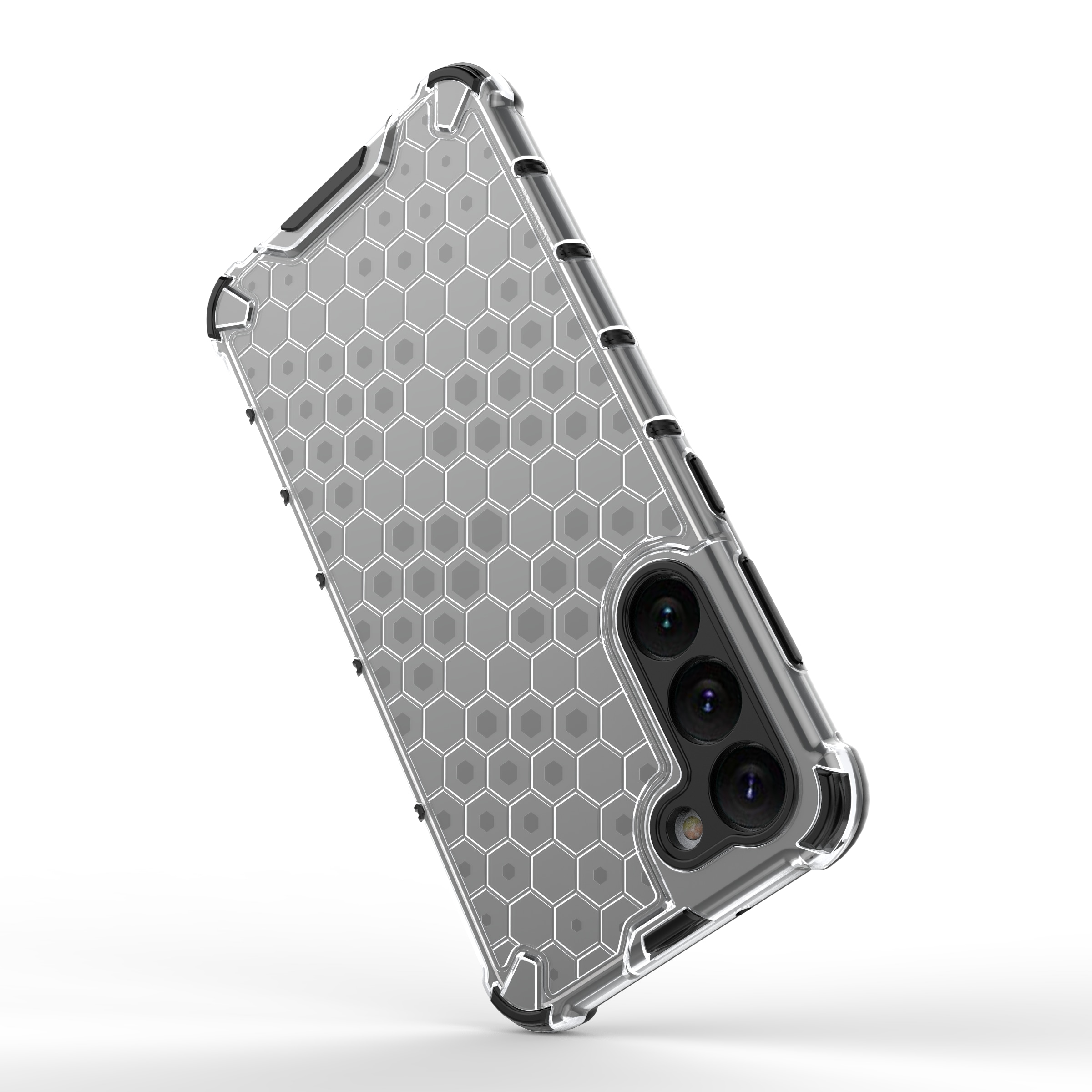 Honeycomb tapauksessa Samsung Galaxy S23+ panssaroitu hybridi kansi läpinäkyvästi