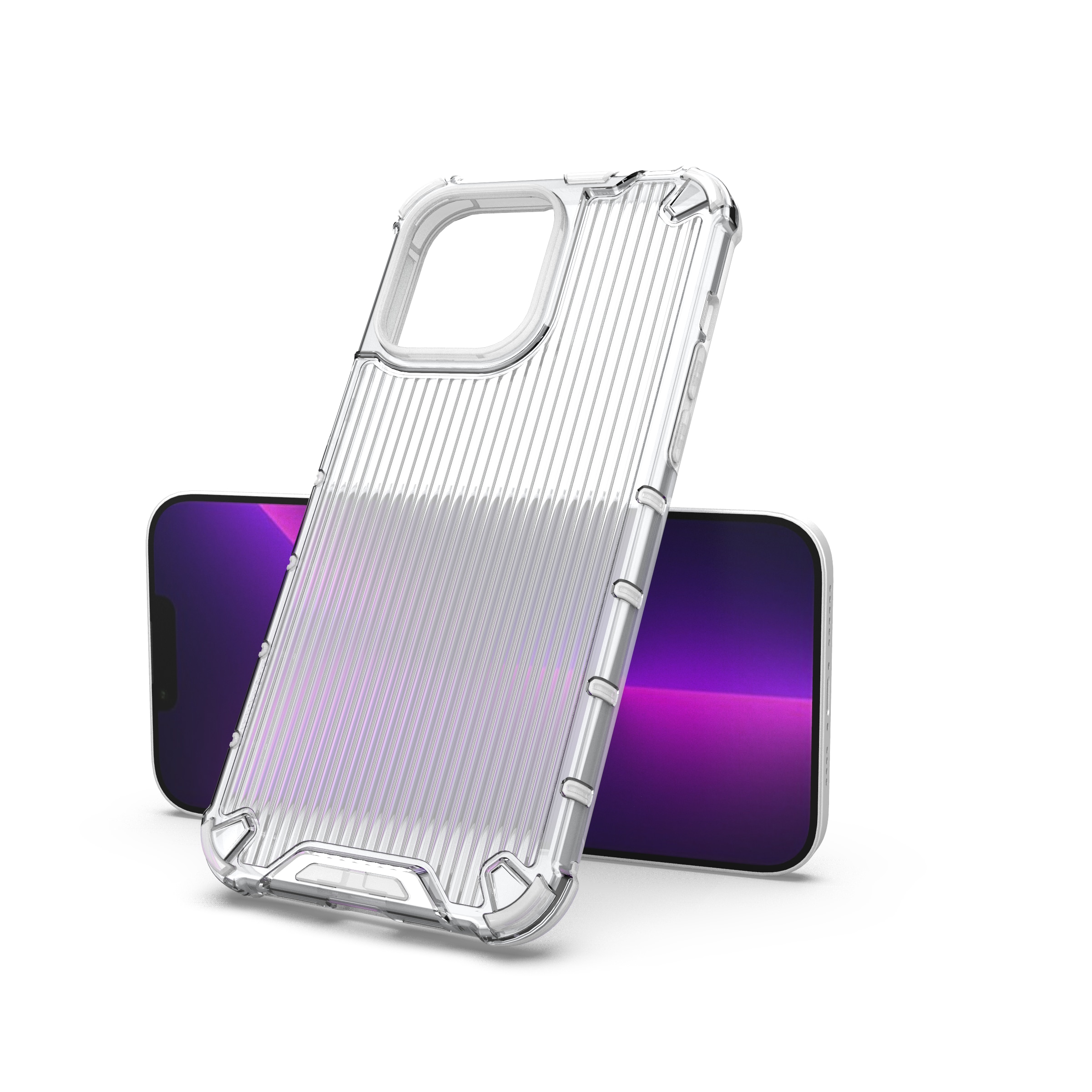 Ombre Protect Case varten iPhone 13 Pro panssaroitu kansi vaaleanpunainen ja sininen