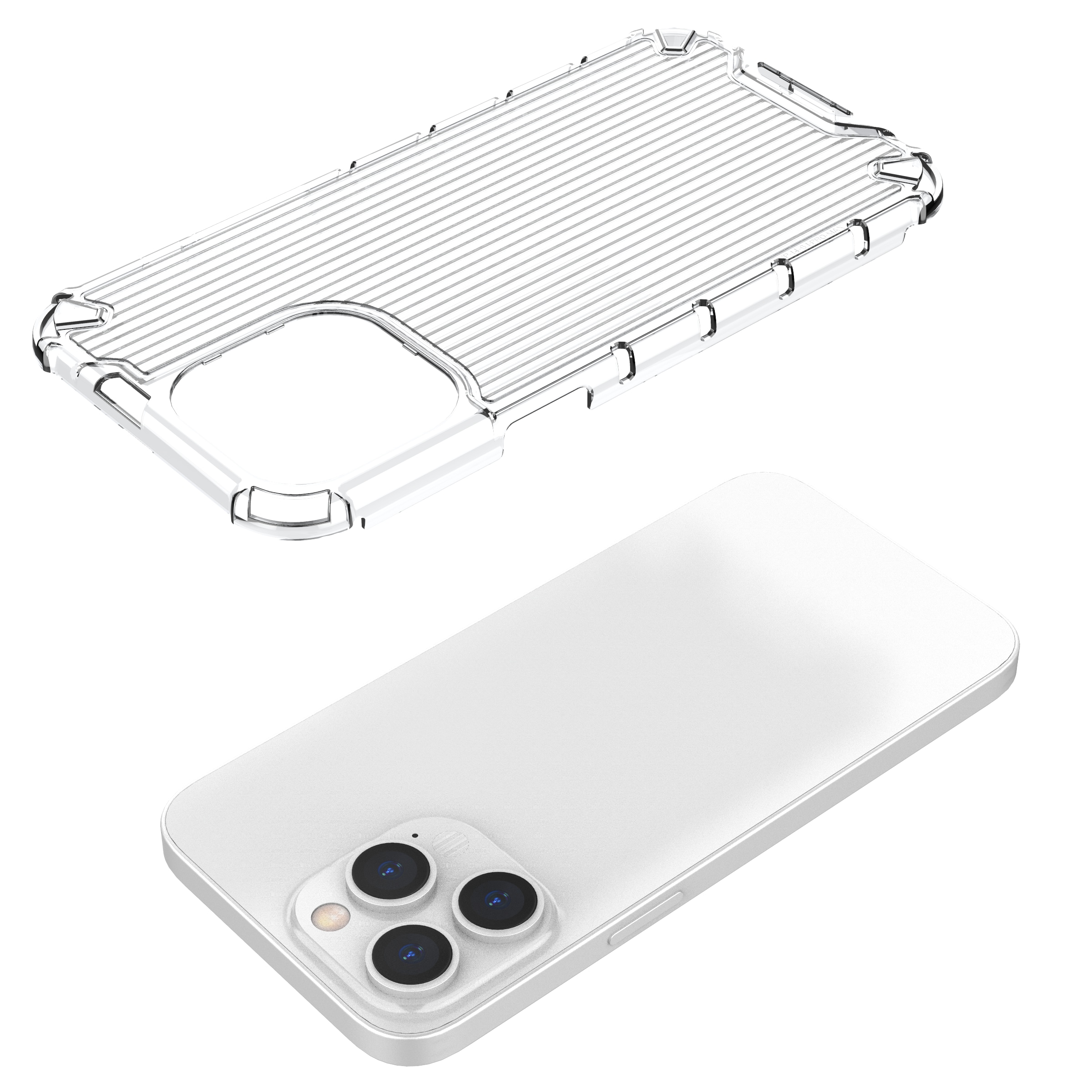 Ombre Protect Case varten iPhone 13 Pro panssaroitu kansi vaaleanpunainen ja sininen