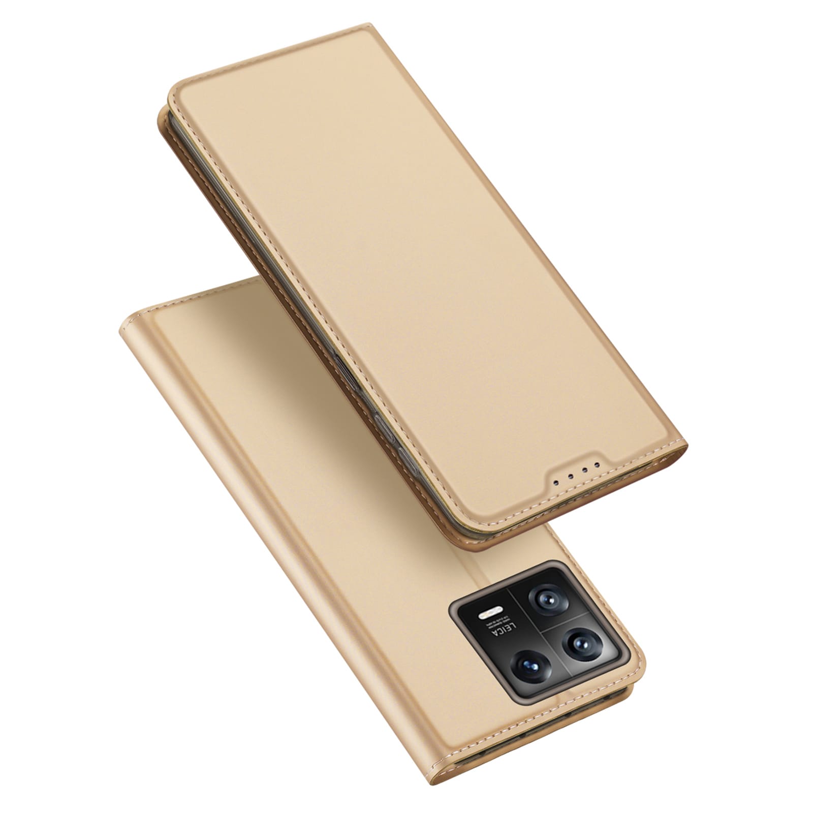 Dux Ducis Skin Pro Asia Xiaomi 13 Flip Card lompakko Gold Stand