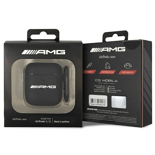 AMG AMA2SLWK AirPods-suoja musta/musta nahka