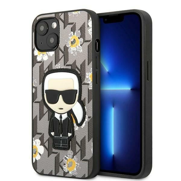 Karl Lagerfeld KLHCP13MPMNFIK1 iPhone 13 6.1" harmaa/harmaa Kukka Ikonik Karl