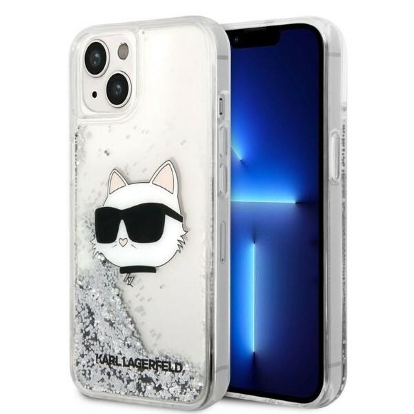 Karl Lagerfeld KLHCP14MLNHCCS iPhone 14 Plus 6.7" Glitter Choupette Head Hard Case Silver/Silver