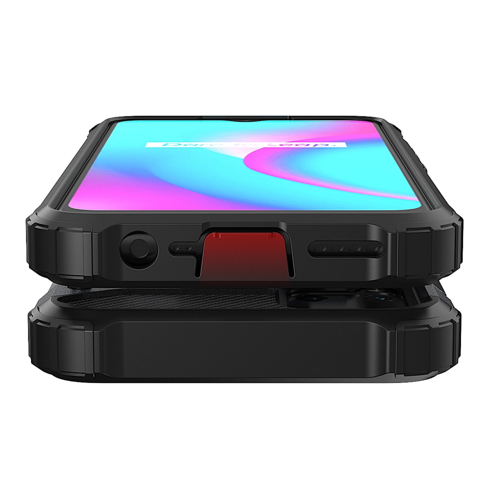 Hybridi Armor tapauksessa Realme 10 5G / Realme 9i 5G panssaroitu hybridi tapauksessa musta