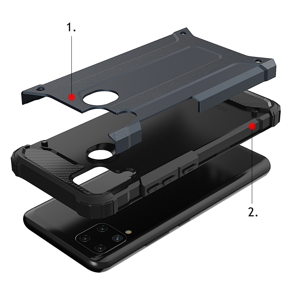 Hybridi Armor tapauksessa Realme 10 5G / Realme 9i 5G panssaroitu hybridi tapauksessa musta