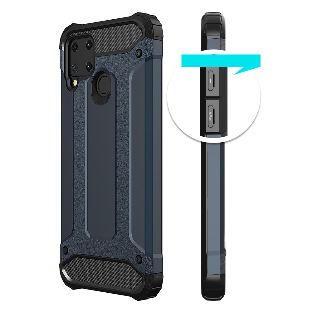 Hybridi Armor tapauksessa Realme 10 5G / Realme 9i 5G panssaroitu hybridi tapauksessa musta