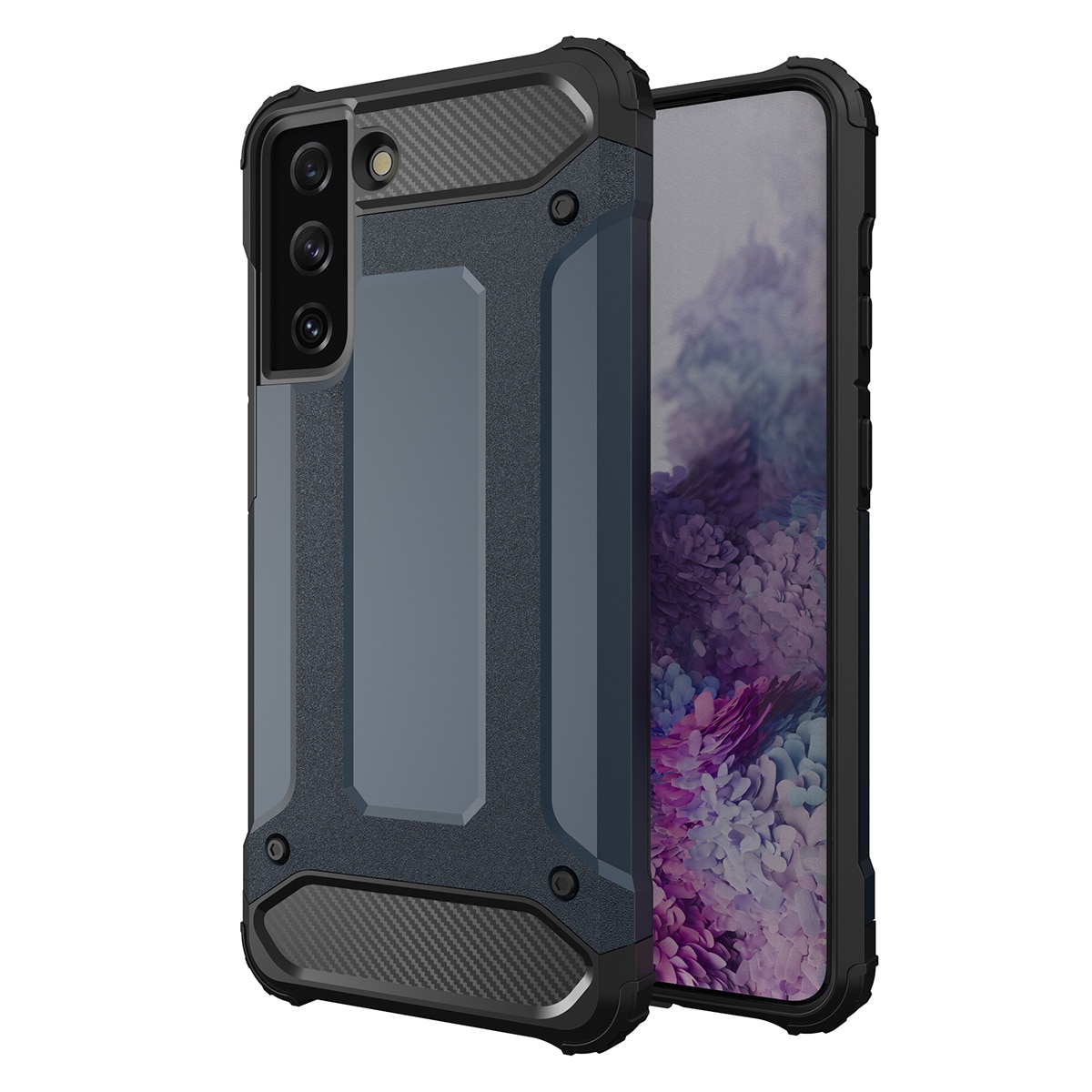 Hybrid Armor tapauksessa Samsung Galaxy S23+ panssaroitu hybridi suojus sininen